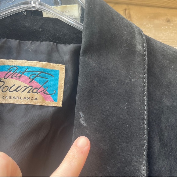 Out Of Bounds Vintage Fringe Cropped Leather Coat - Picture 9 of 9